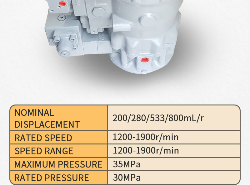 Kawasaki M3B Hydraulic Motor M3B200 M3B280 M3B530 M3B800 Swash Plate Axial Piston Motor pic3 M3B hydraulic motor4